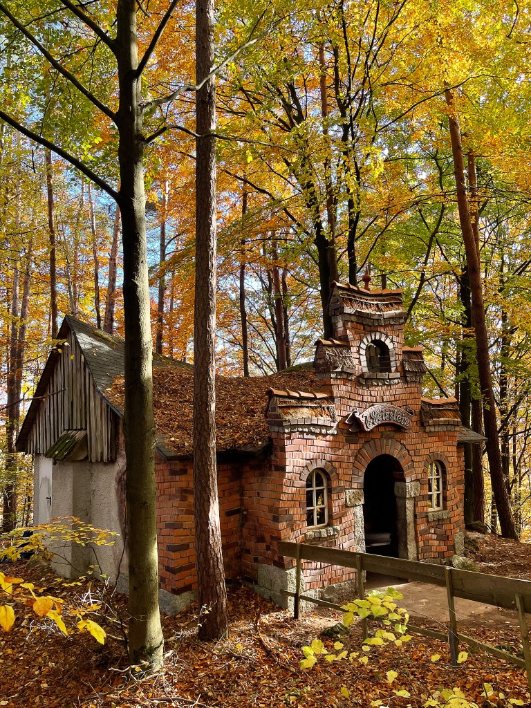 Ghosthouse in autumn forest