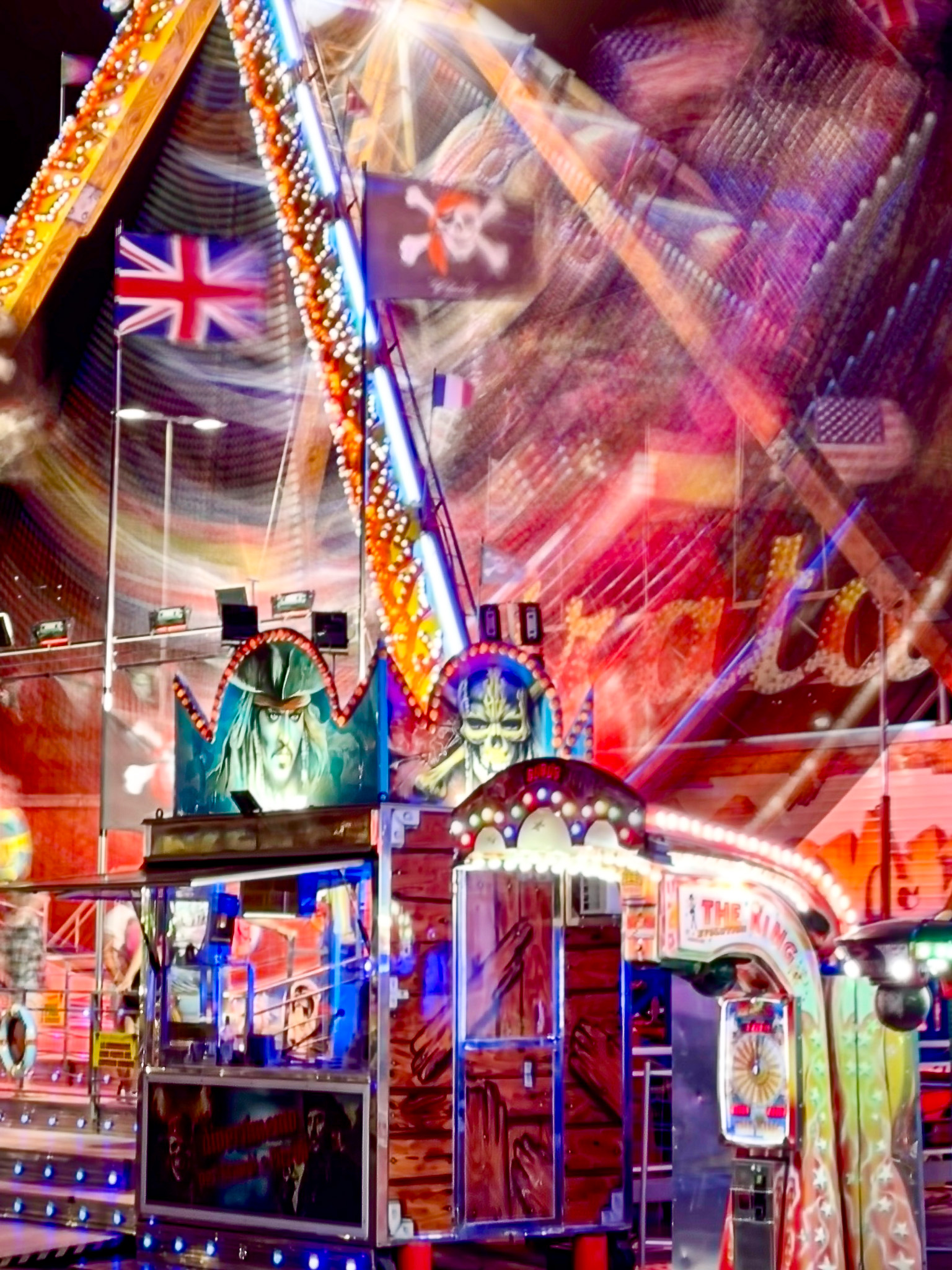 Genova Luna Park 2024 at night