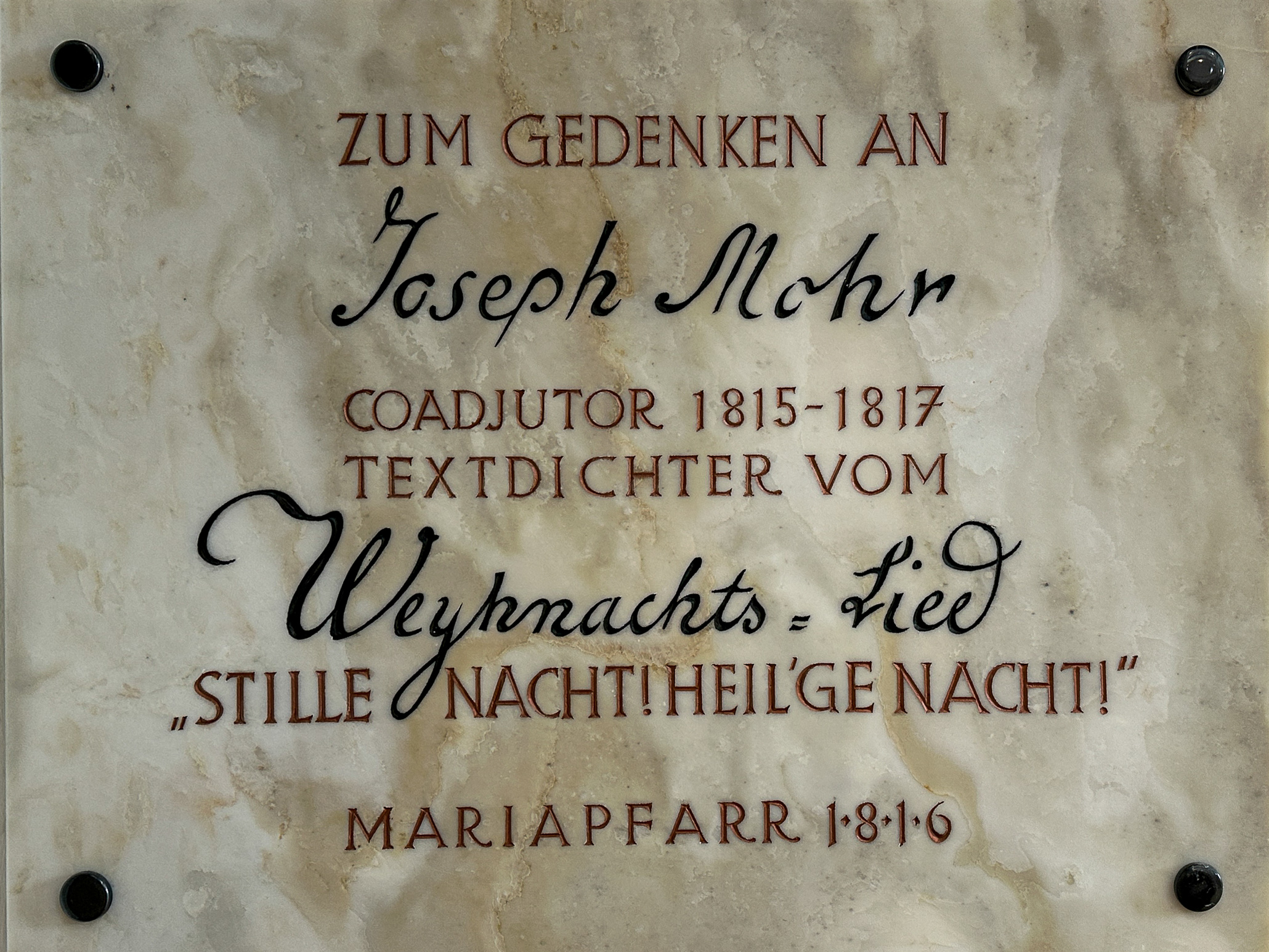 Joseph Mohr - Stille Nacht - Silent Night