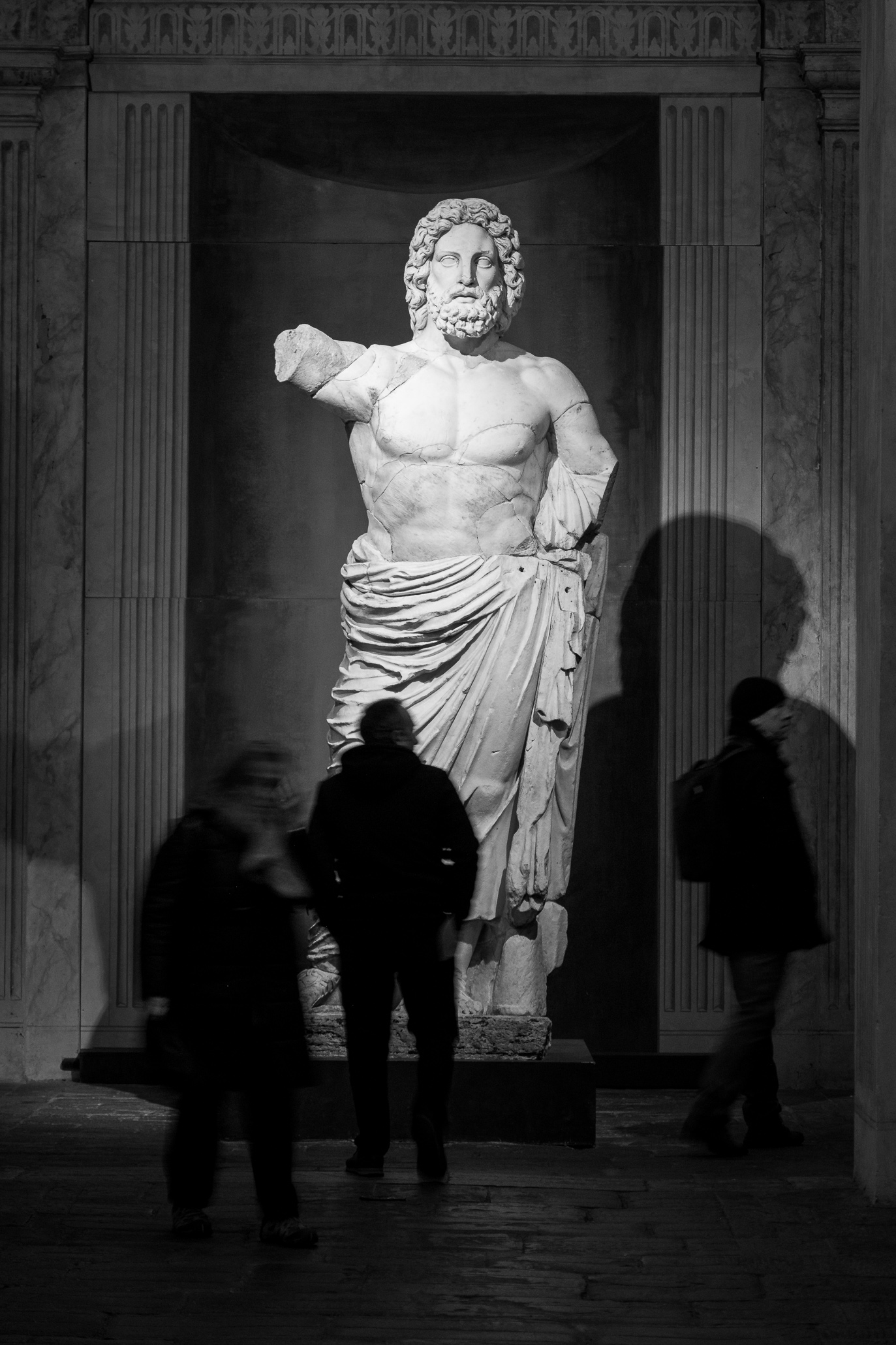 Under divine bbservation are visitors to Palazzo Angelo Giovanni Spinola in Genoas Via Garibaldi 