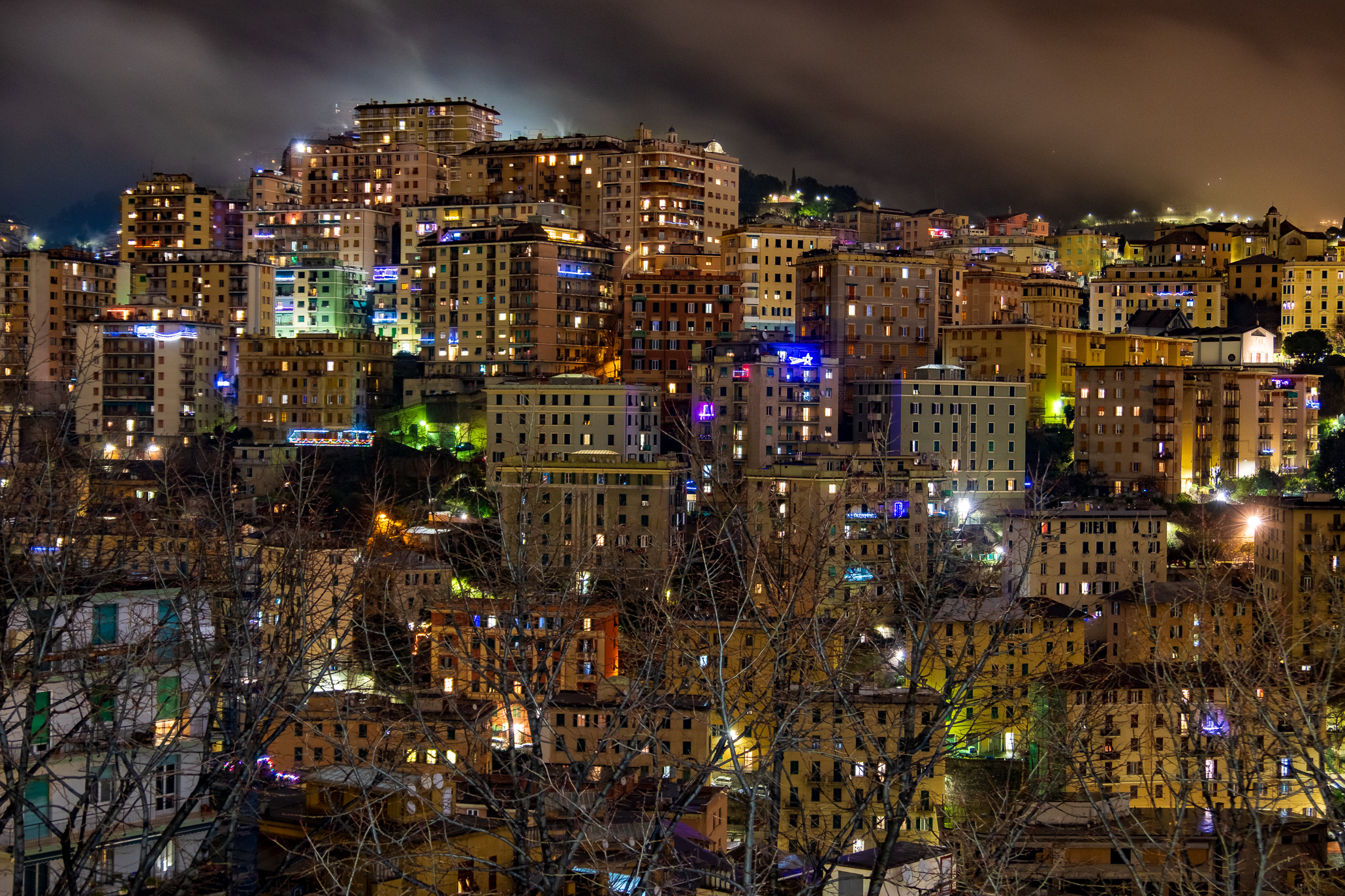 Genoa Oregina by Night