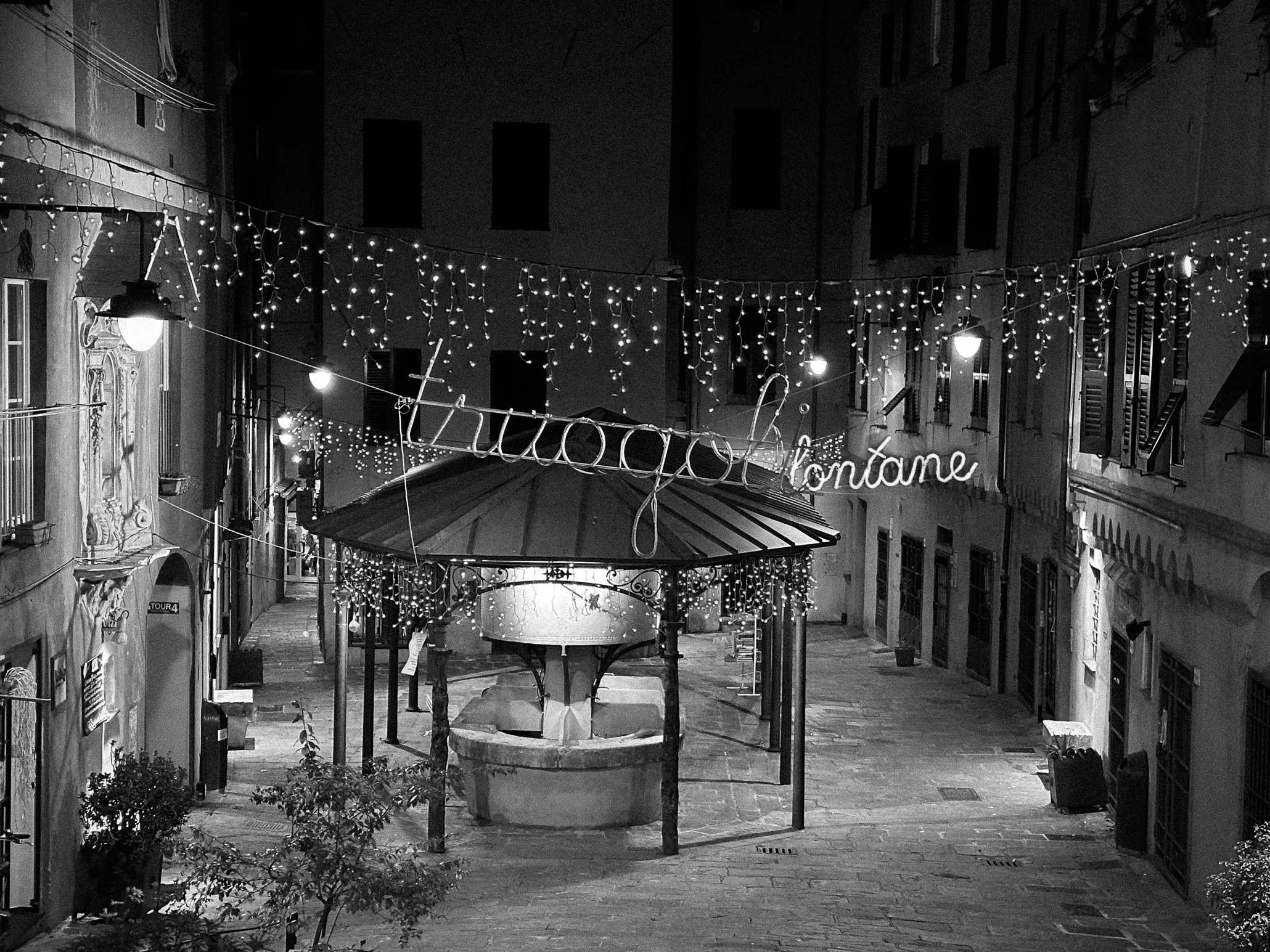 Historic wash basins in Genoa's Centro Storico