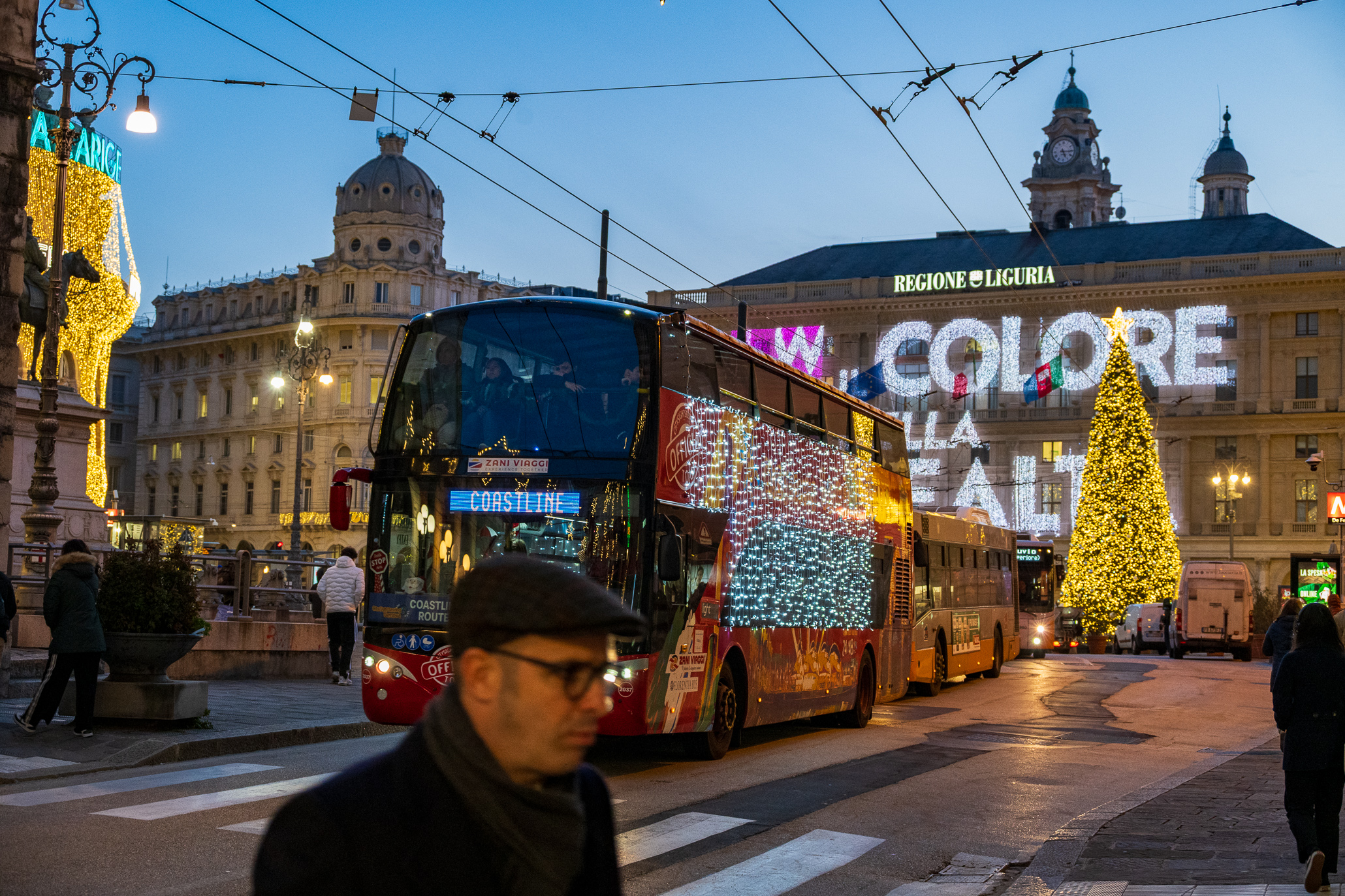 Genoa Christmas Lights - Piazza de Ferrari