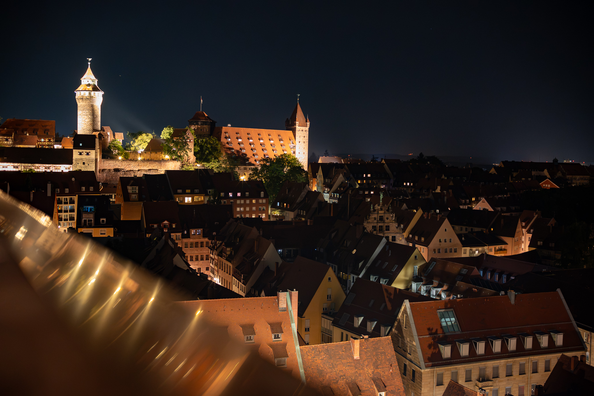 The Imperial Castle seen from St. Sebald Bell tower in Nuremberg, Germany